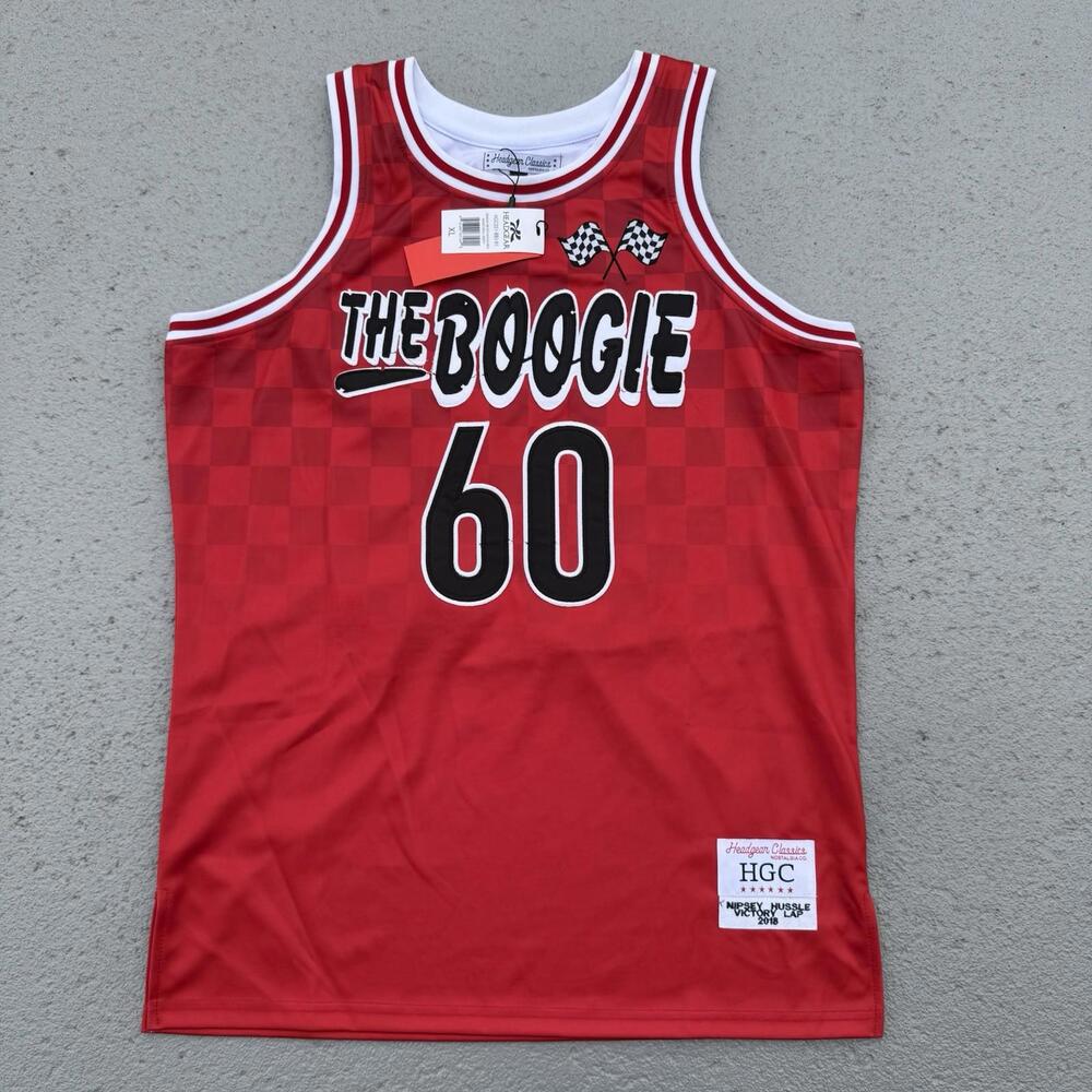 Men’s Nipsey Hussle The Boogie Basketball Jersey Headgear Classics Red XL